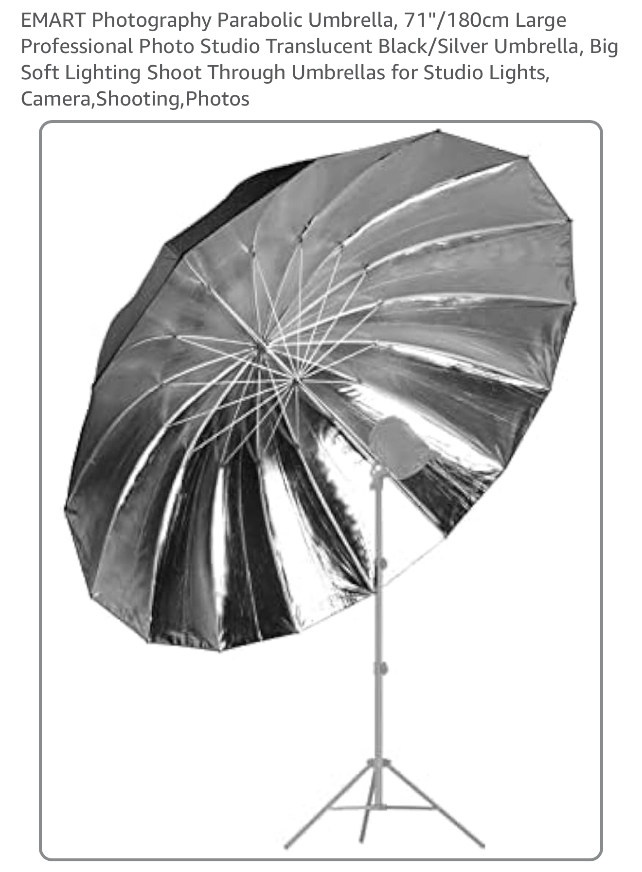 71” 7-foot silver umbrella