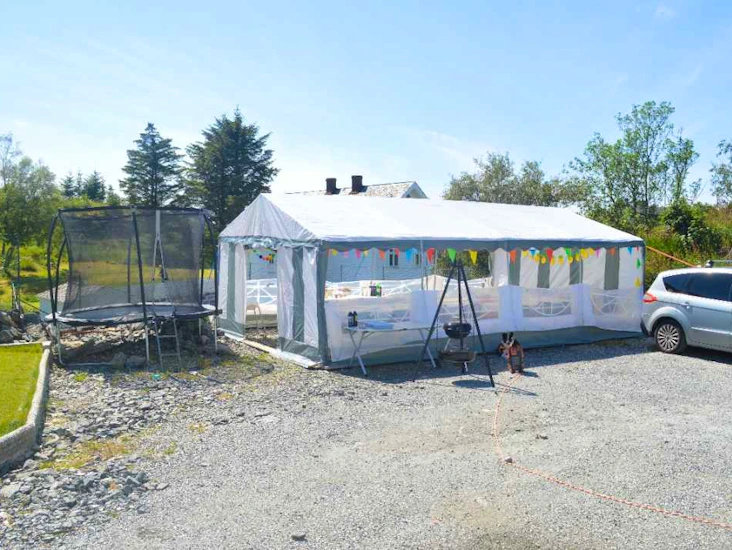 Partytelt 5x8 m hvit