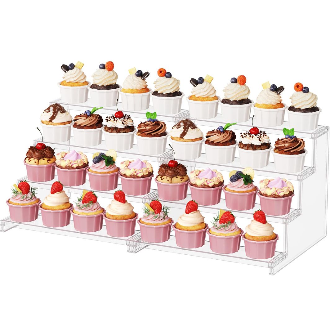 4x4-tier clear plastic organizer display stand 30.5cm 