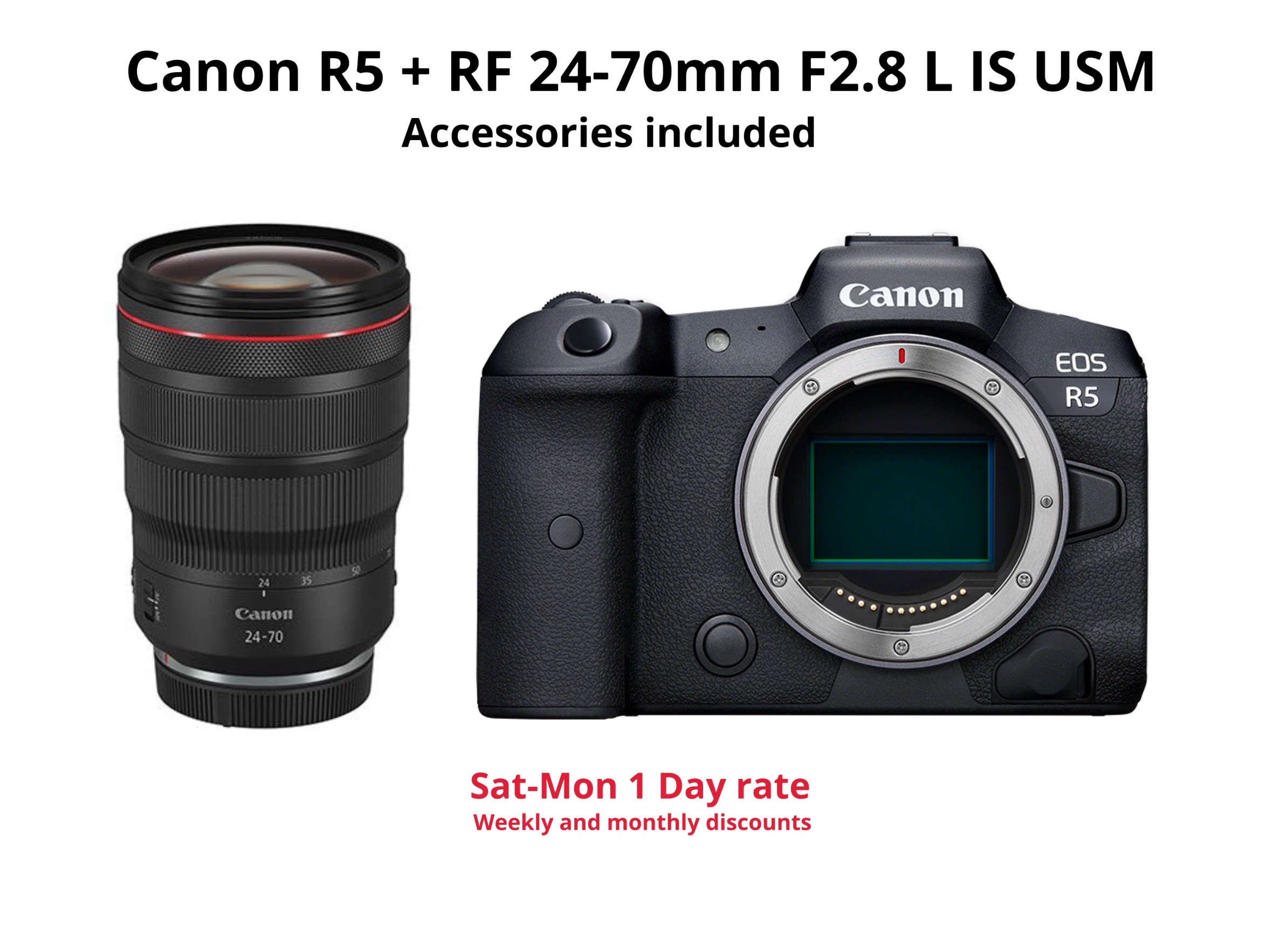 Canon r5 + rf 24-70mm f2.8 
