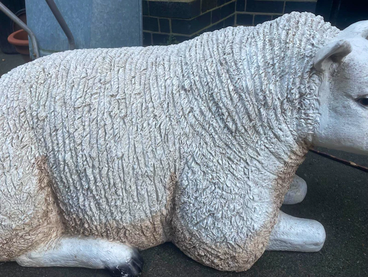 Lifesize sheep statue