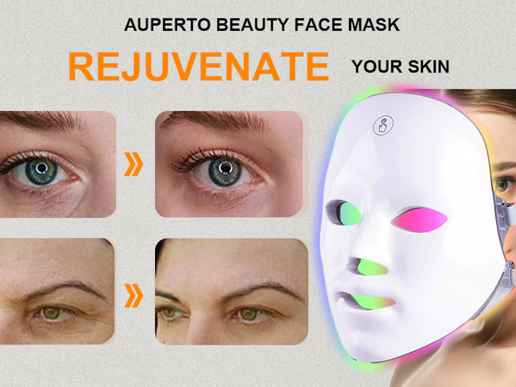 Led light therapy face mask - 7 colours for all skin conditions