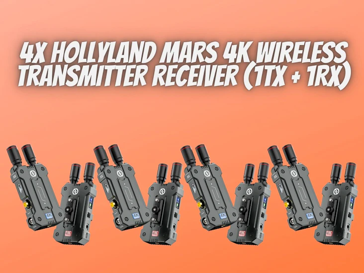 4x hollyland mars 4k wireless transmitter receiver