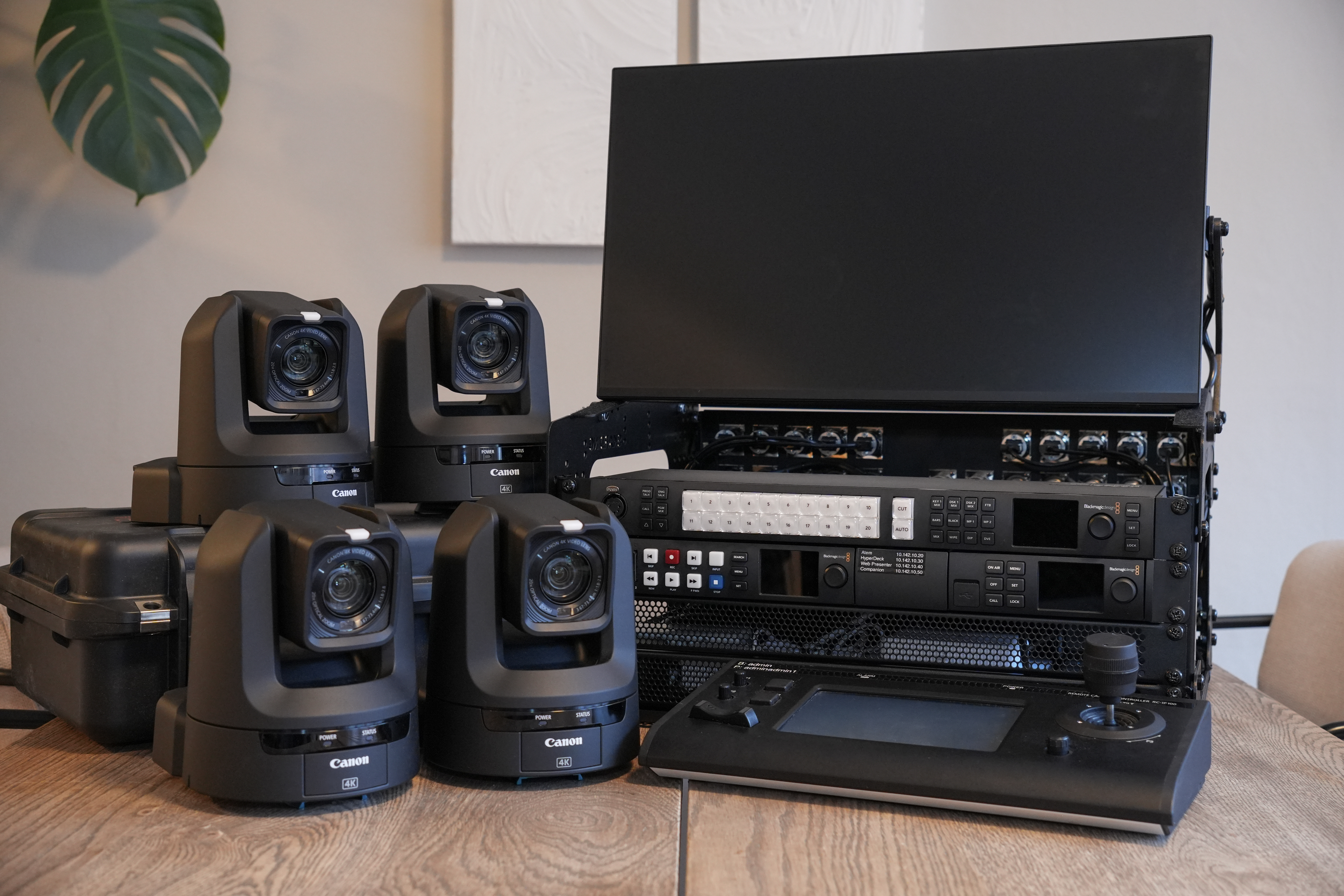 Profesjonell av- og streamingpakke for flerkameraproduksjon