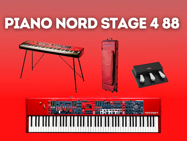 Nord stage 4 88 digital piano + stand + wide keyboar + case