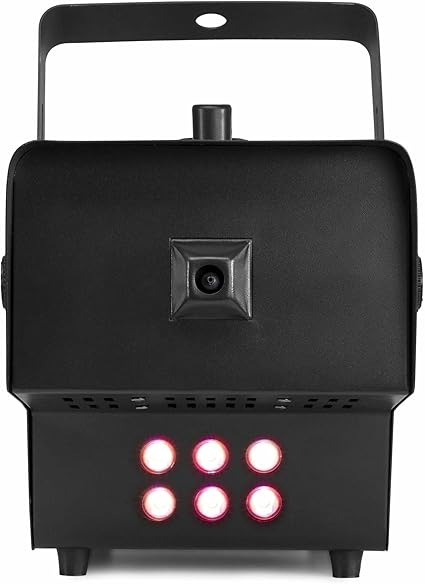 Beamz rage1500led smoke machine - powerful 1500w disco party fog maker with remote control, integrated led lighting fx for dj events, clubs, stage performances and parties
