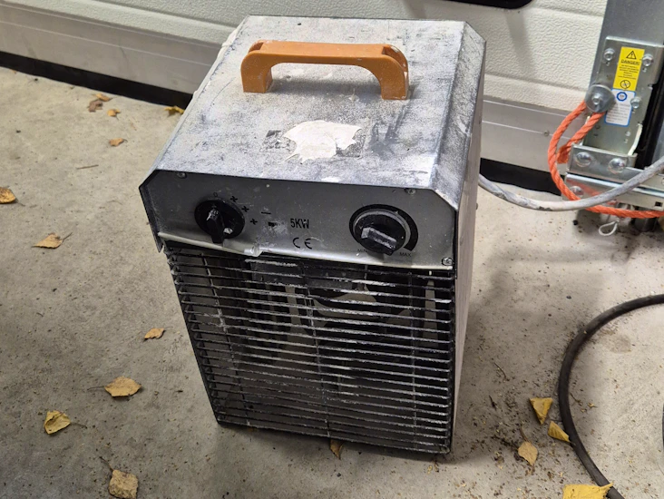 5kw rakennuslämmitin, voimvirta