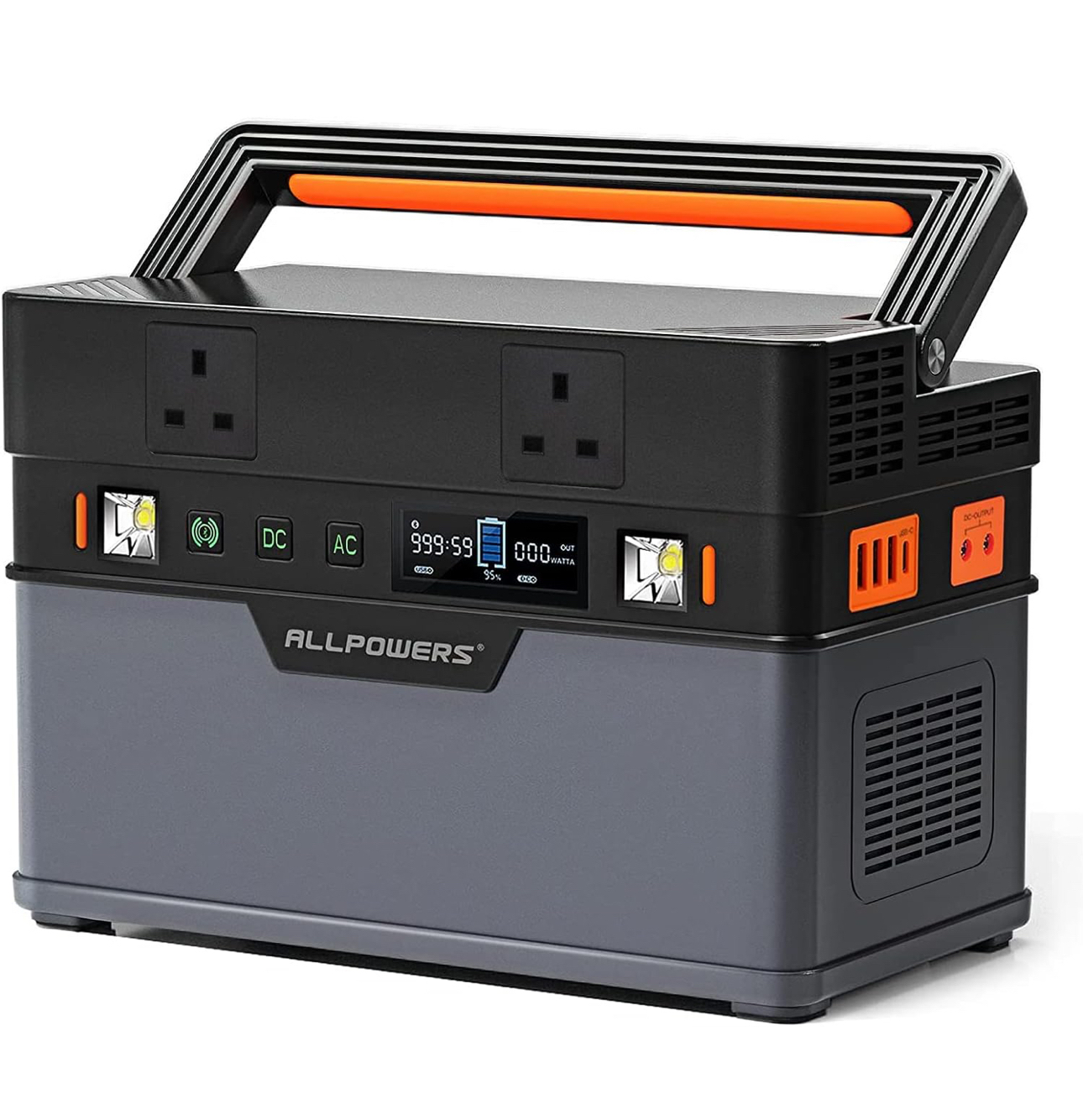 Allpowers portable power station 606wh 2x 220v / 700w 