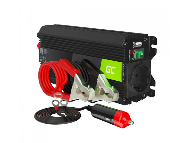 Green cell voltage car inverter 12v til 230v - 500w med usb