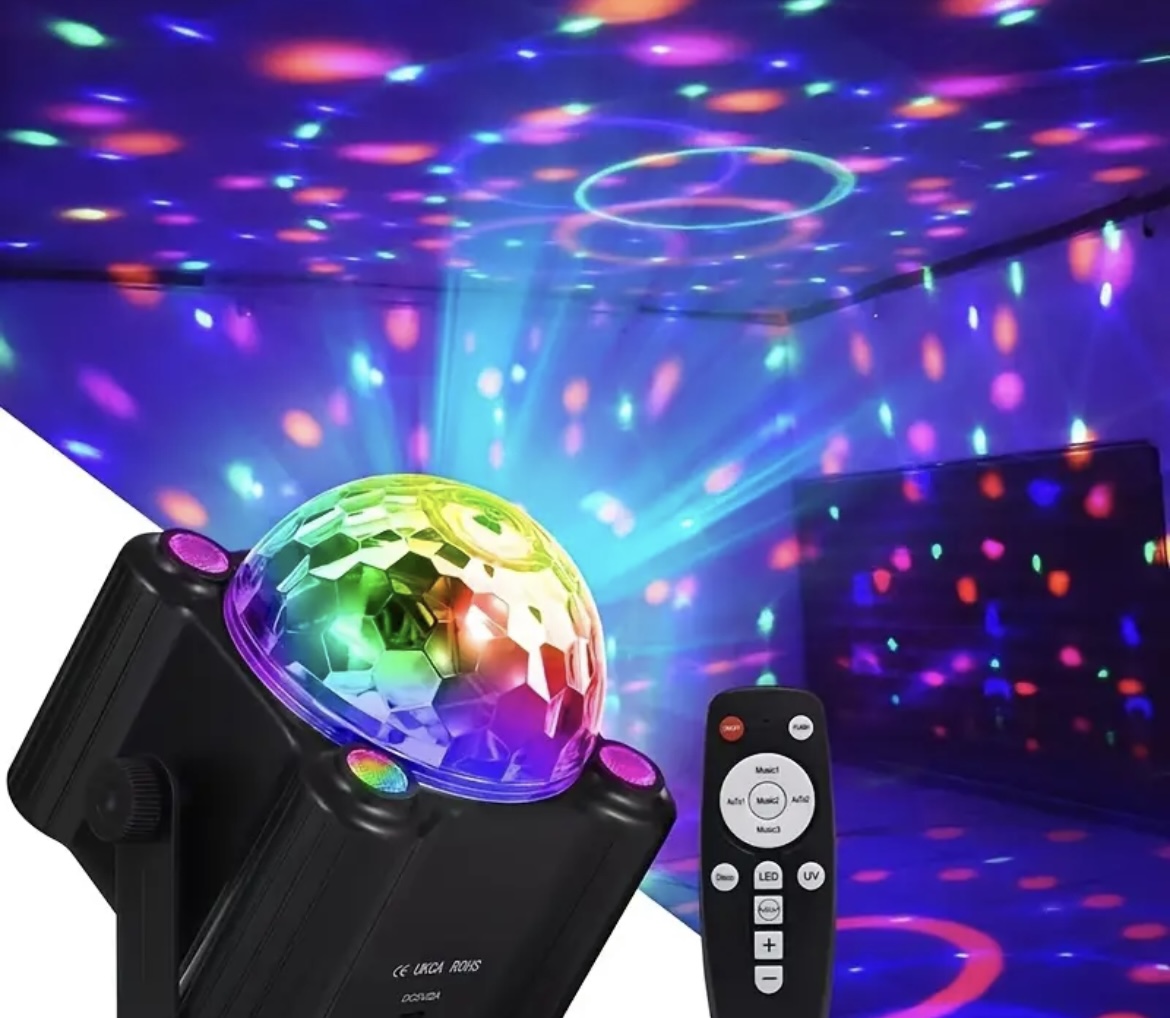 To lysende diskolamper