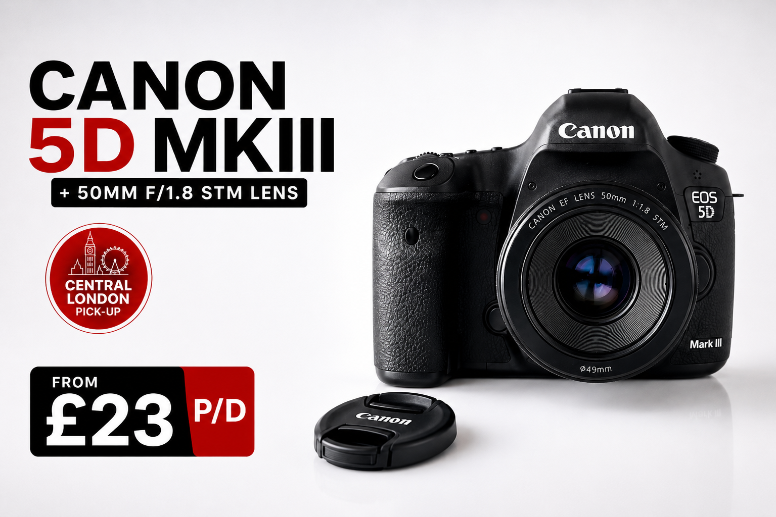 Canon 5d mark 3 mkiii kit with canon ef 50mm f/1.8 stm