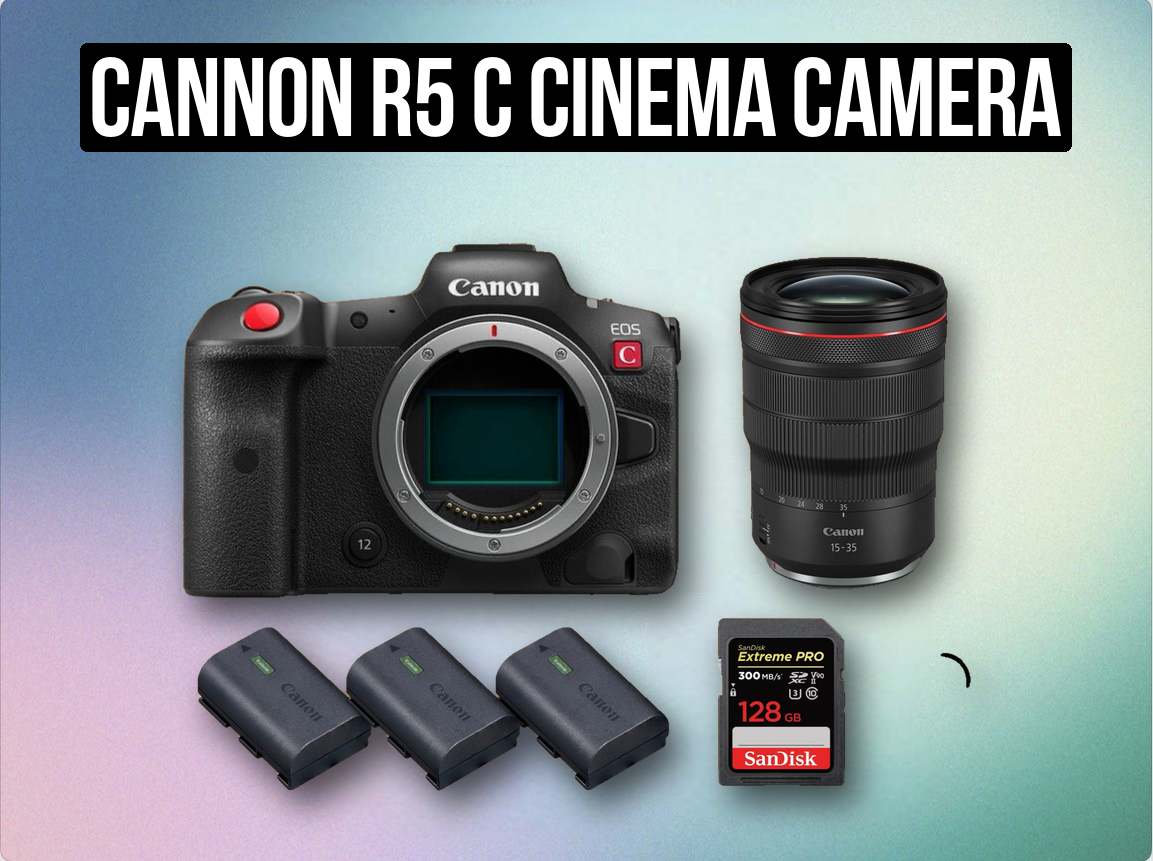 Cannon r5 c cinema camera + 15-35mm rf zoom lens 