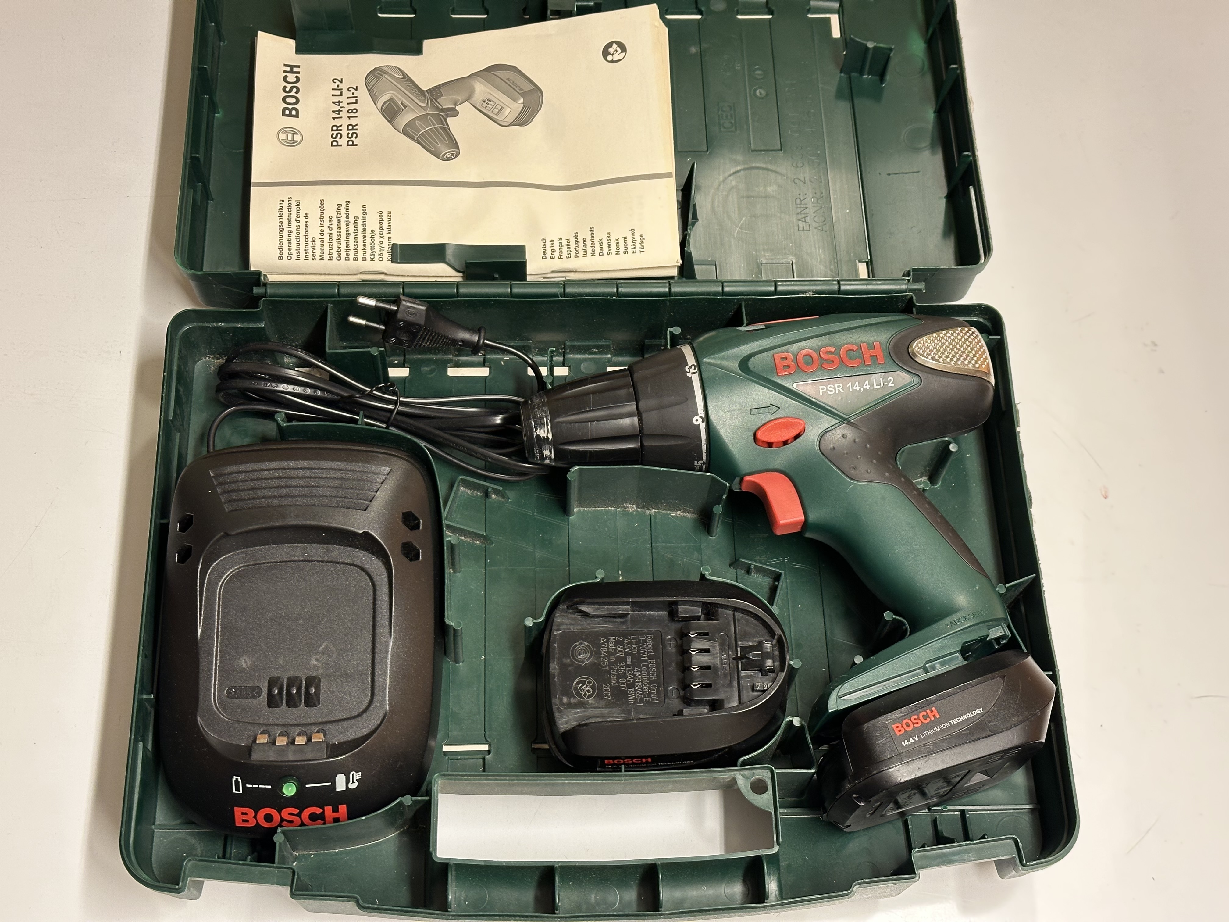 Batteridrevet drill bosch psr 14,4 li-2
