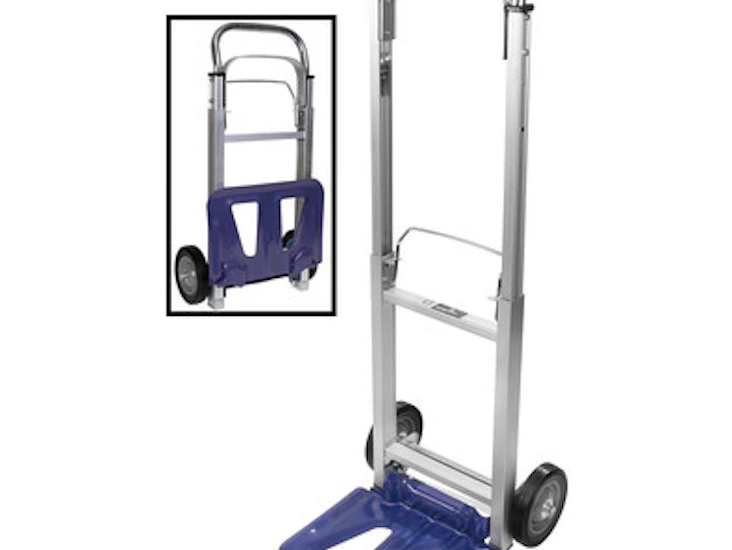 Einhell folding hand truck max load 90kg folds down compact portable