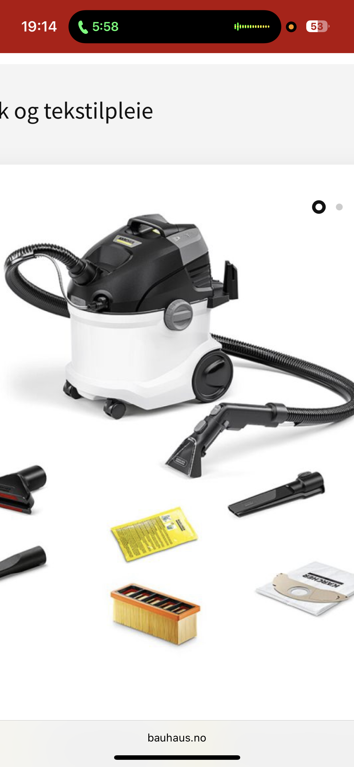 Kärcher tekstilrenser se 5 