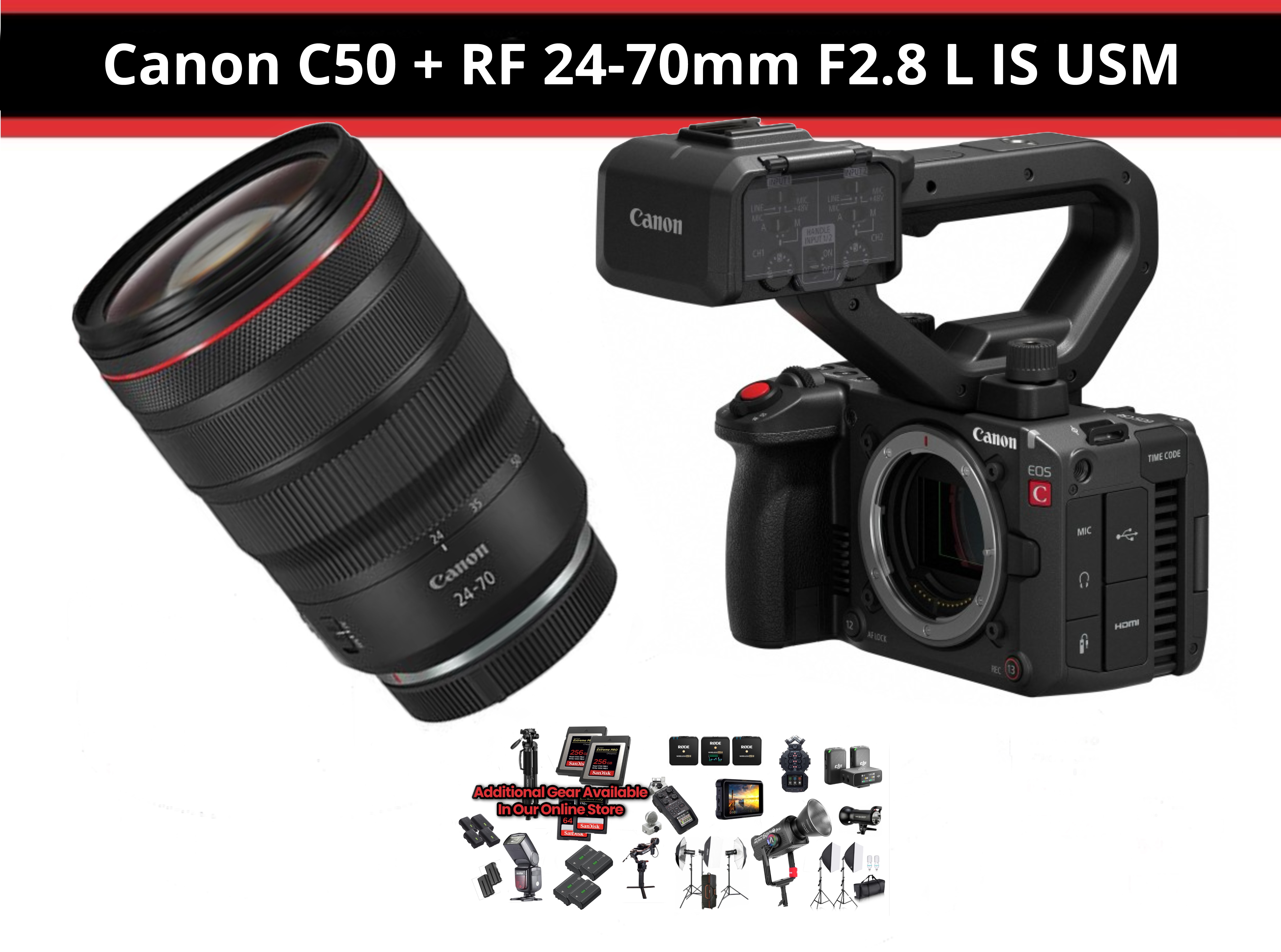 Canon c50 + 24-70mm f2.8 ( canon eos c50 )