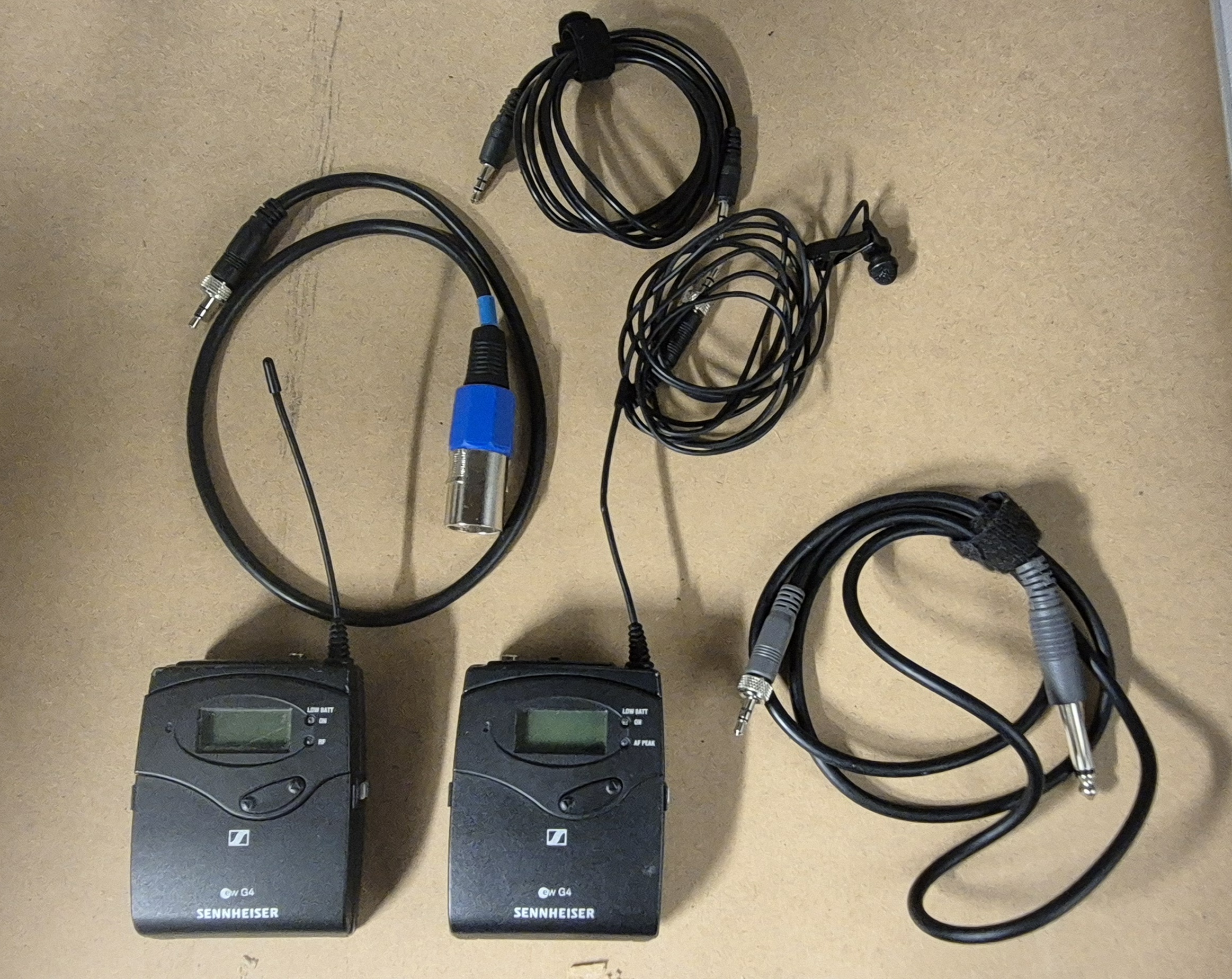 Sennheiser ew g4 wireless transmitter & receiver lapel microphone set