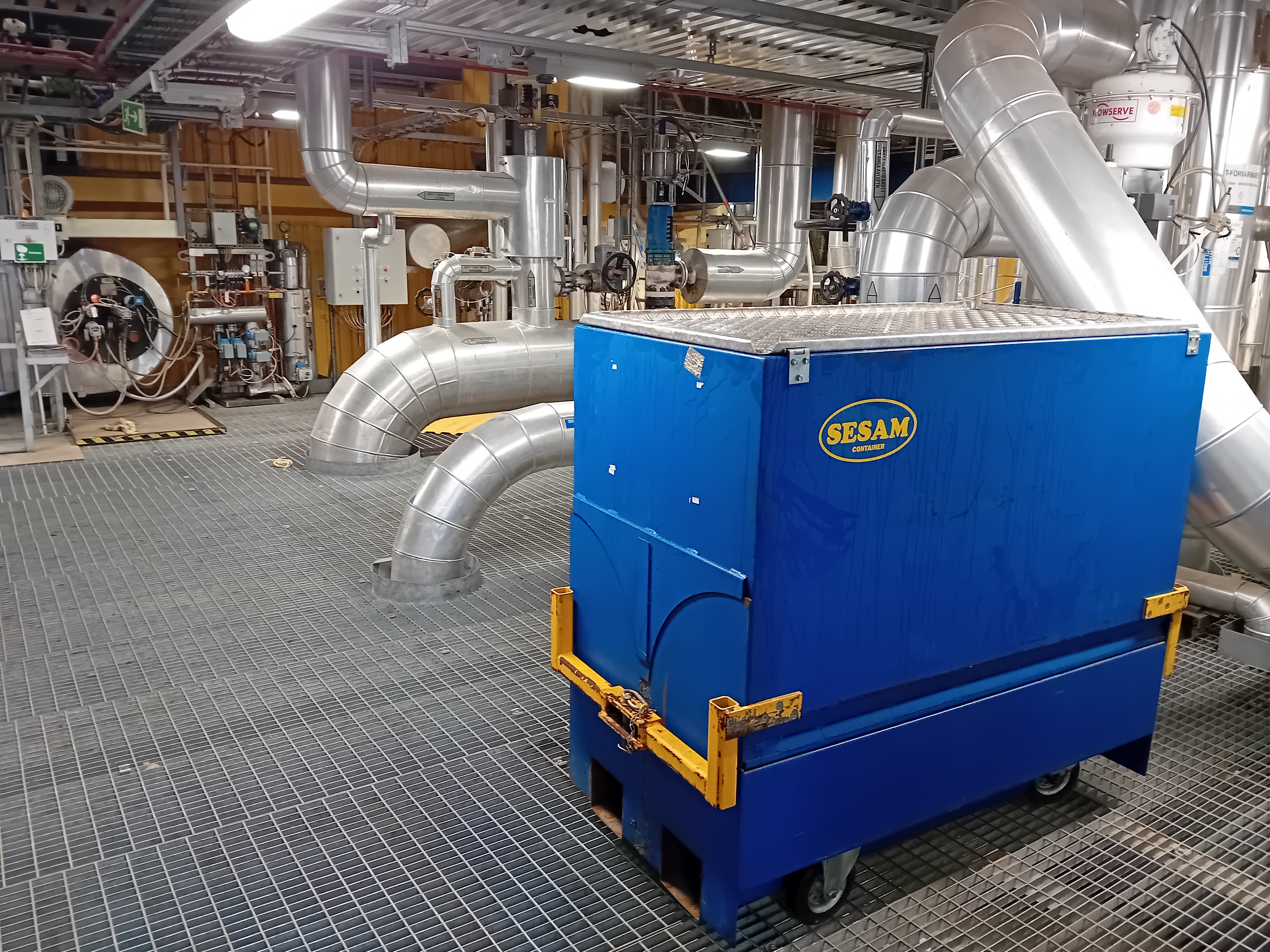 Bottentömmande container