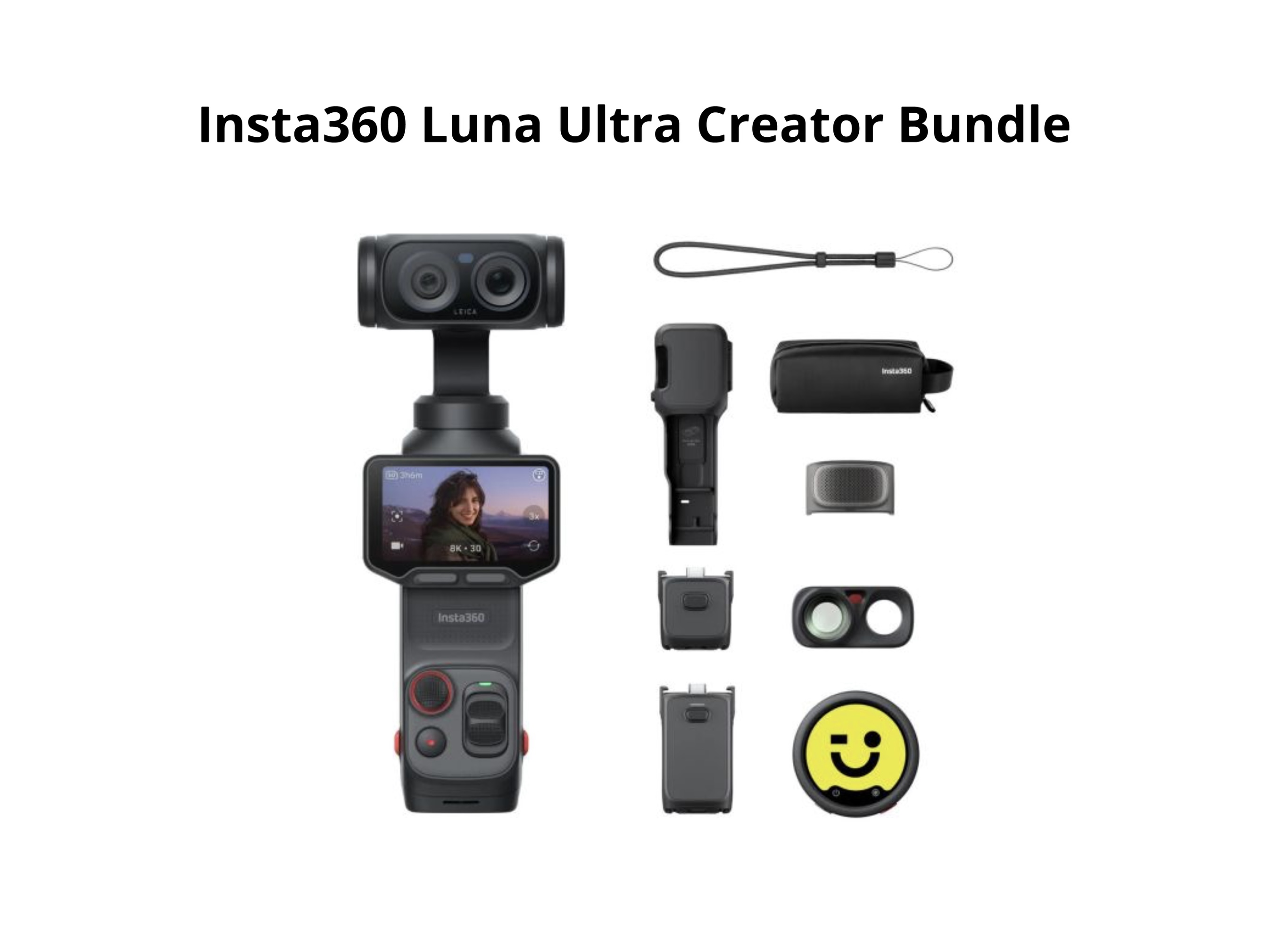 Insta360 luna ultra creator bundle – professional 8k pocket gimbal camera kit