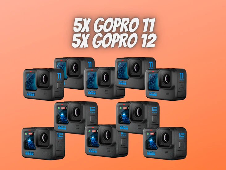 10x gopro - 5x gopro 12 + 5x gopro 11
