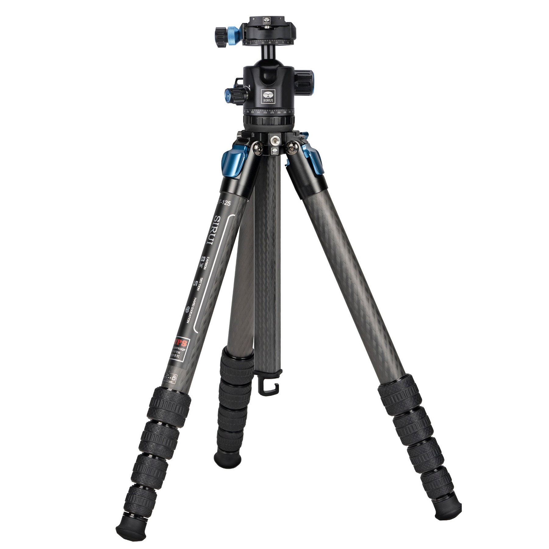 Sirui tripod with tripod head and attachments