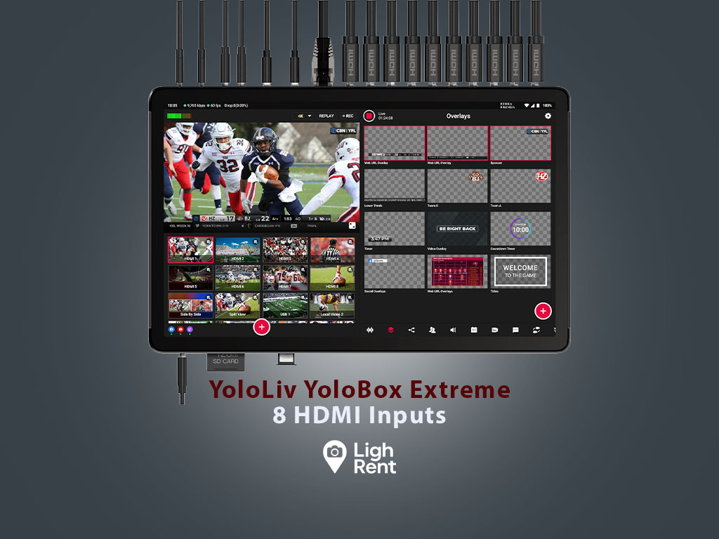 Yololiv yolobox extreme, all-in-one 4k live video streaming equipment with 8 hdmi
