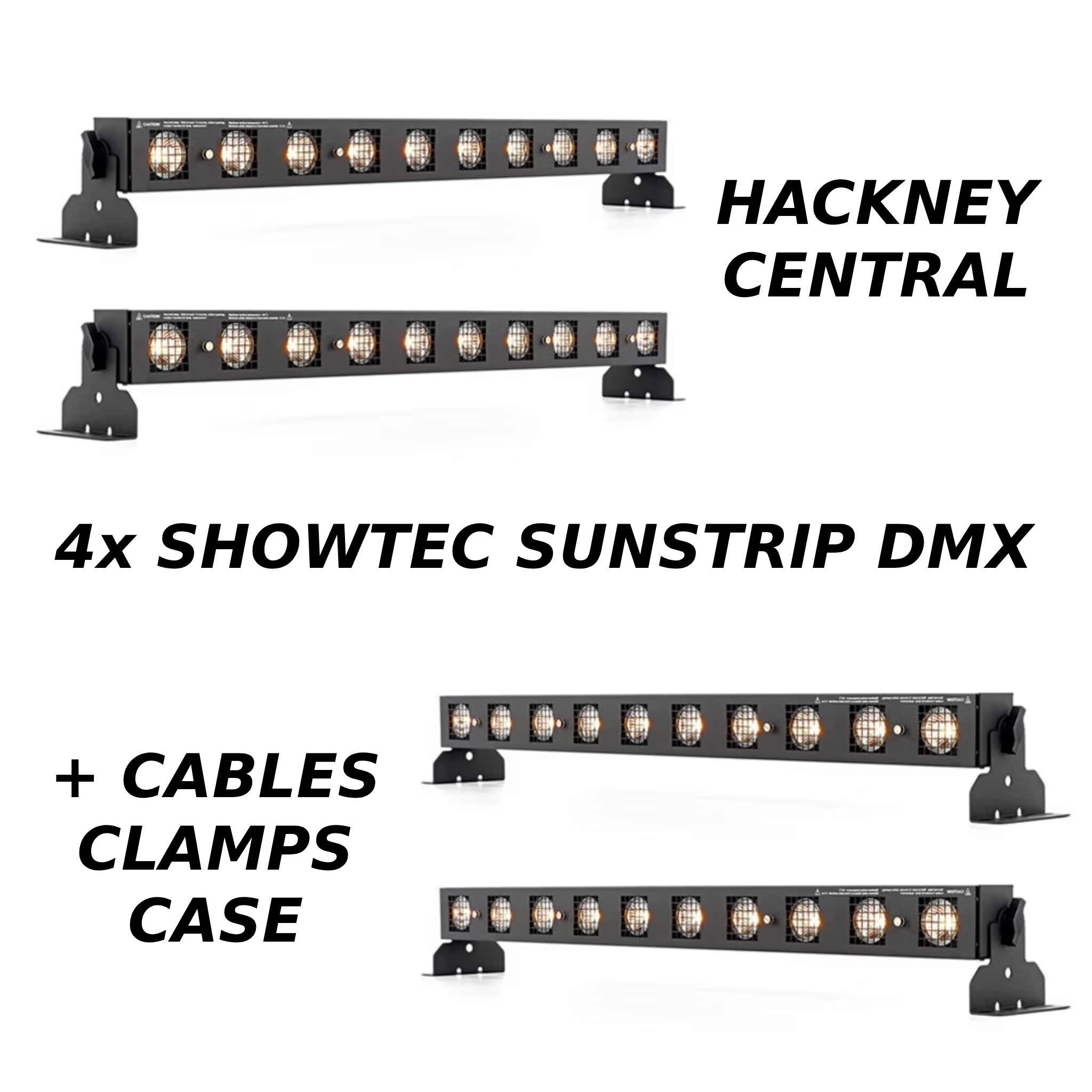 4x showtec sunstrip active dmx