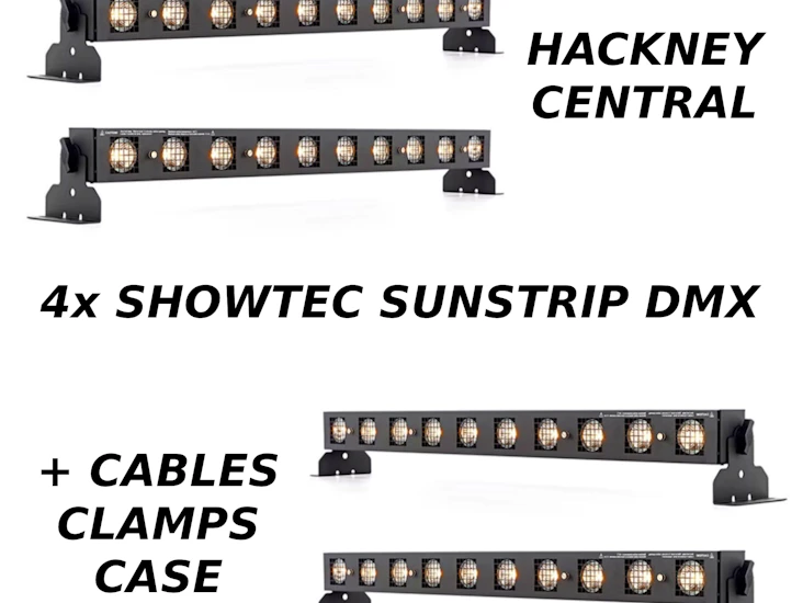 4x showtec sunstrip active dmx