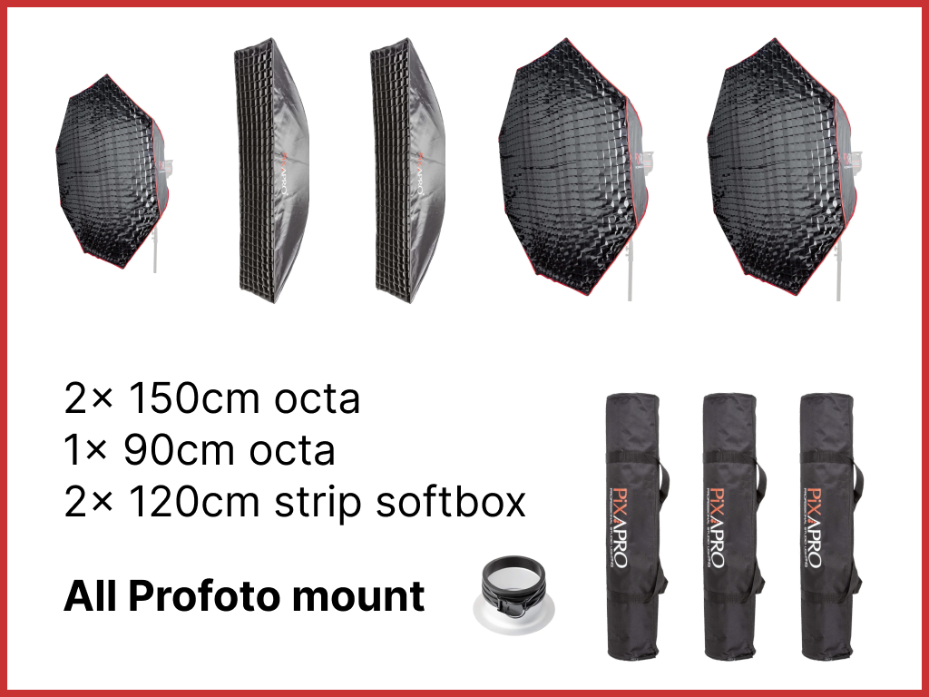 Pixapro light modifier kit (profoto mount)