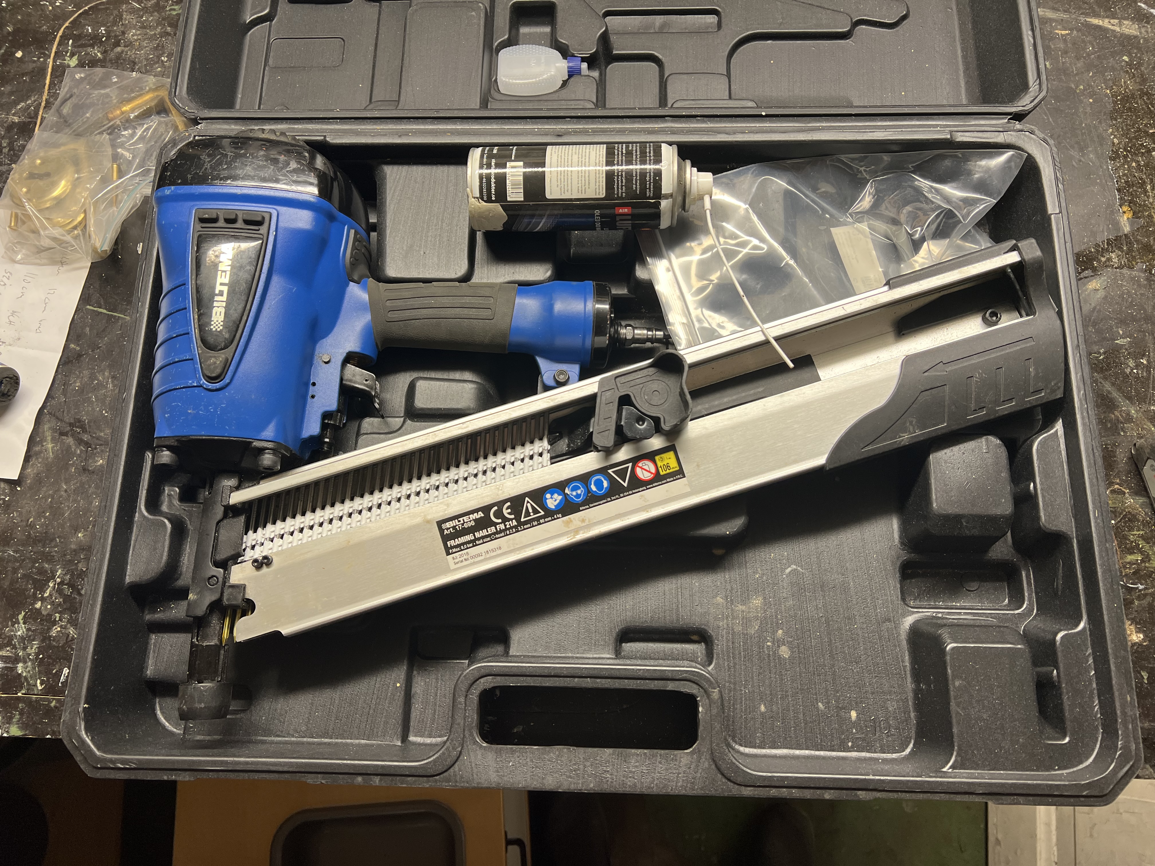 Spikpistol, tryckluft 50-90mm spik