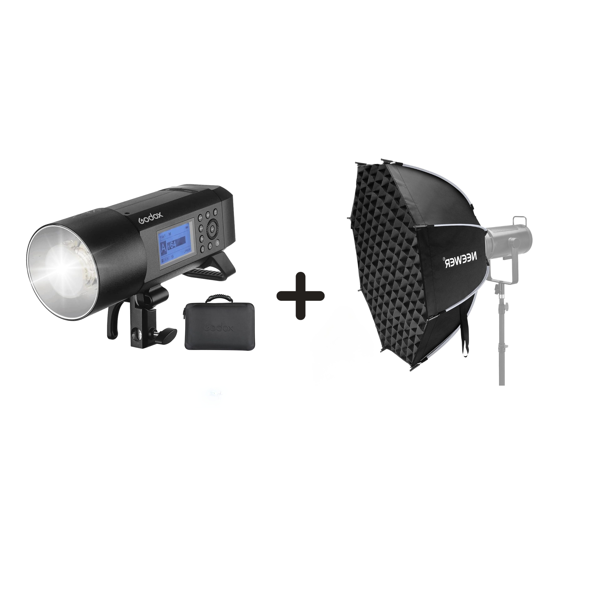 Godox ad400 pro + neewer 90cm octabox — studio flash kit