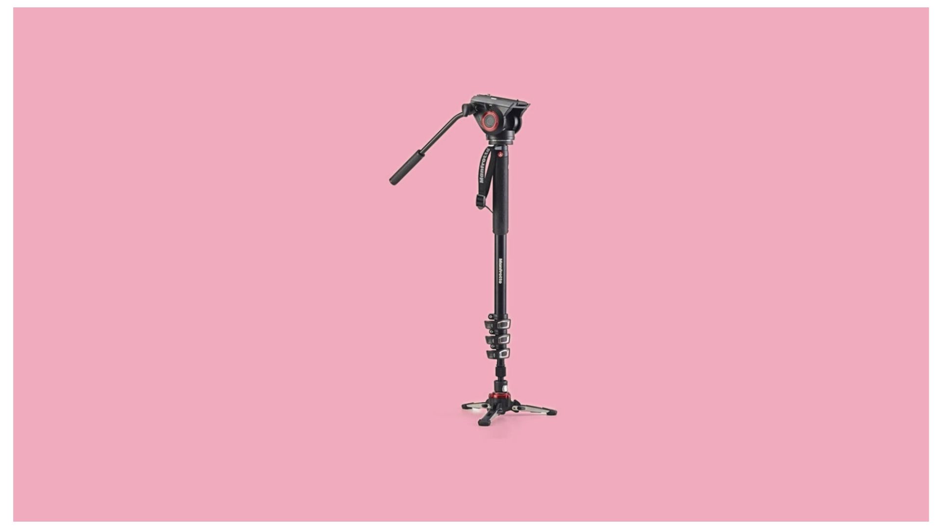 Manfrotto xpro video 4 section aluminium monopod with fluid head and base