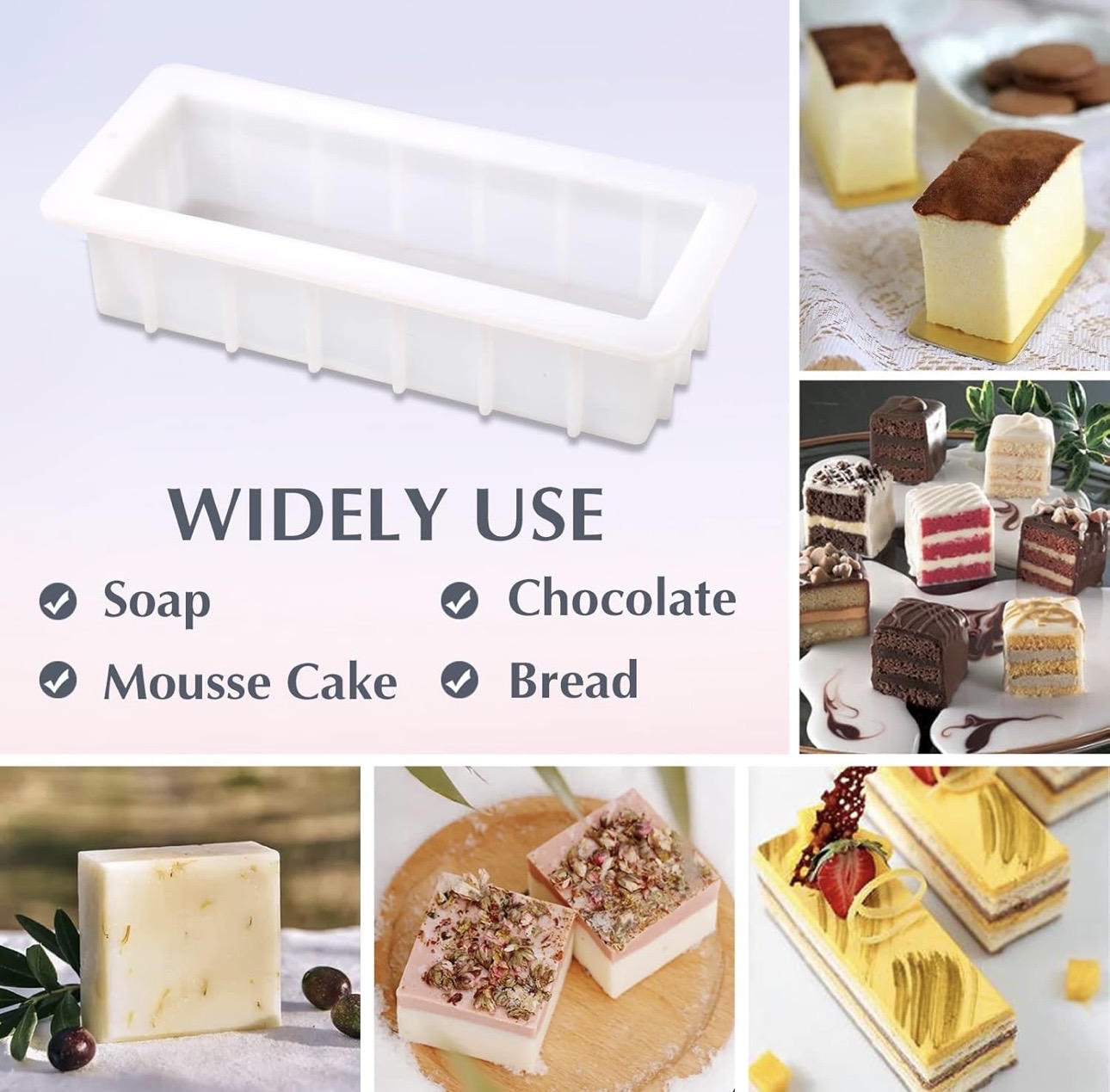 Two silicone mould for soap making 