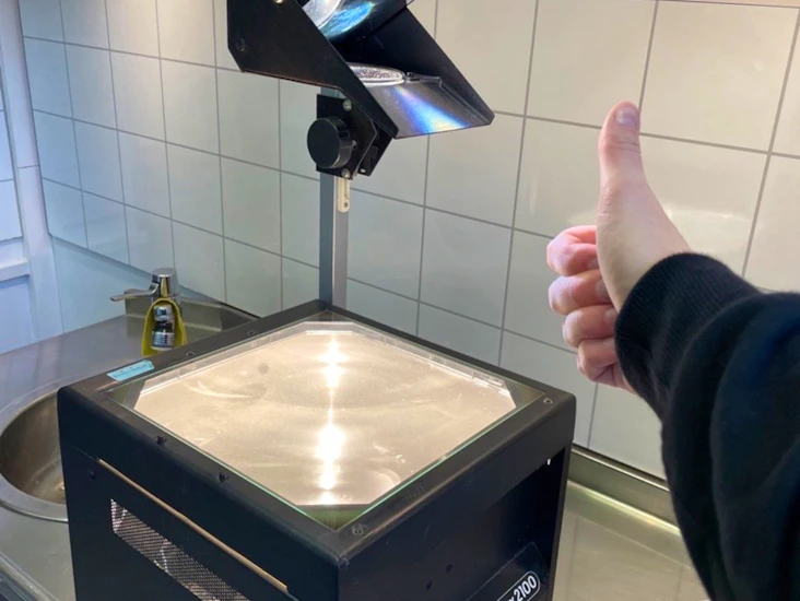 Overhead, när du vill måla på väggen!