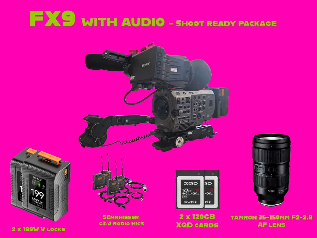 Sony fx9 with audio - shoot ready package with tamron 35-150mm f2-2.8 af zoom