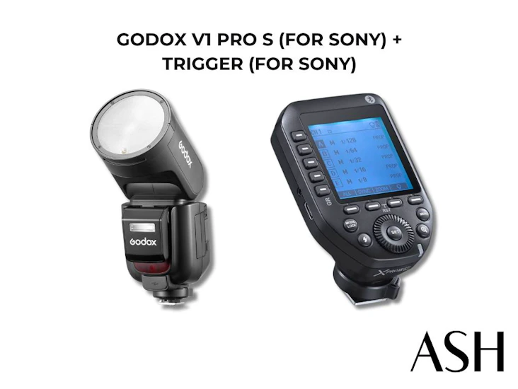 Godox v1 pro s (for sony) + godox x pro s trigger (for sony)