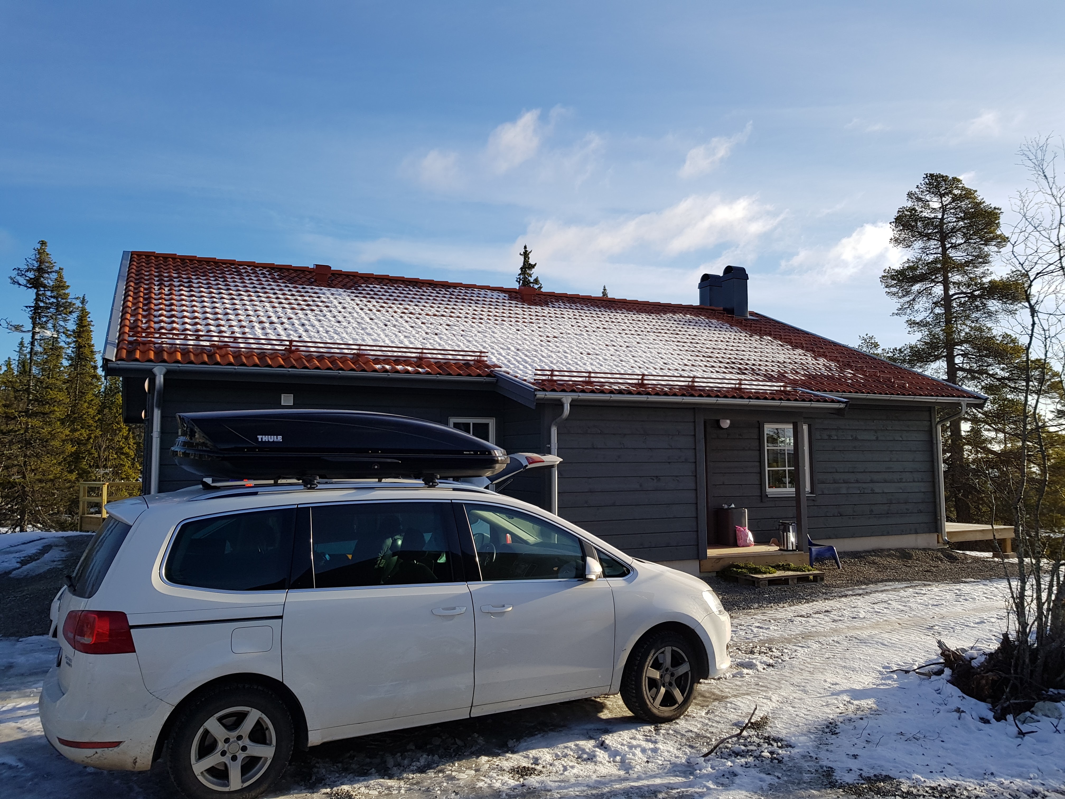 Rymlig takbox thule motion xxl med thule takräcke för rails