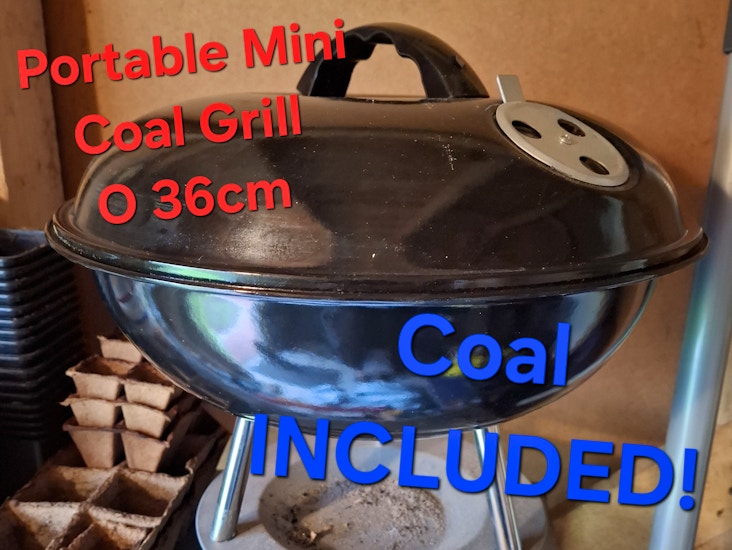 Portable mini coal grill
