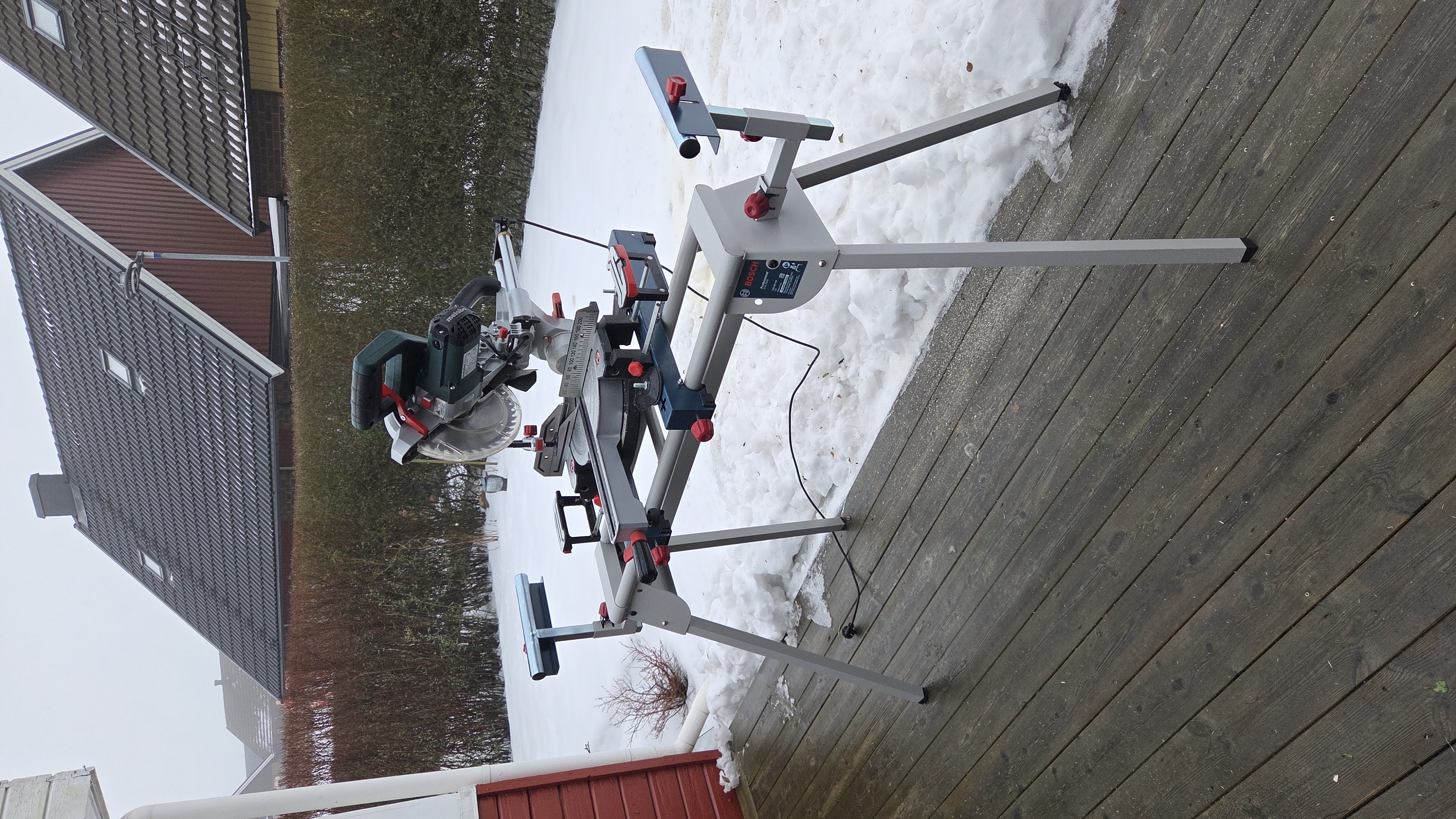 Kap- och gersåg med stativ