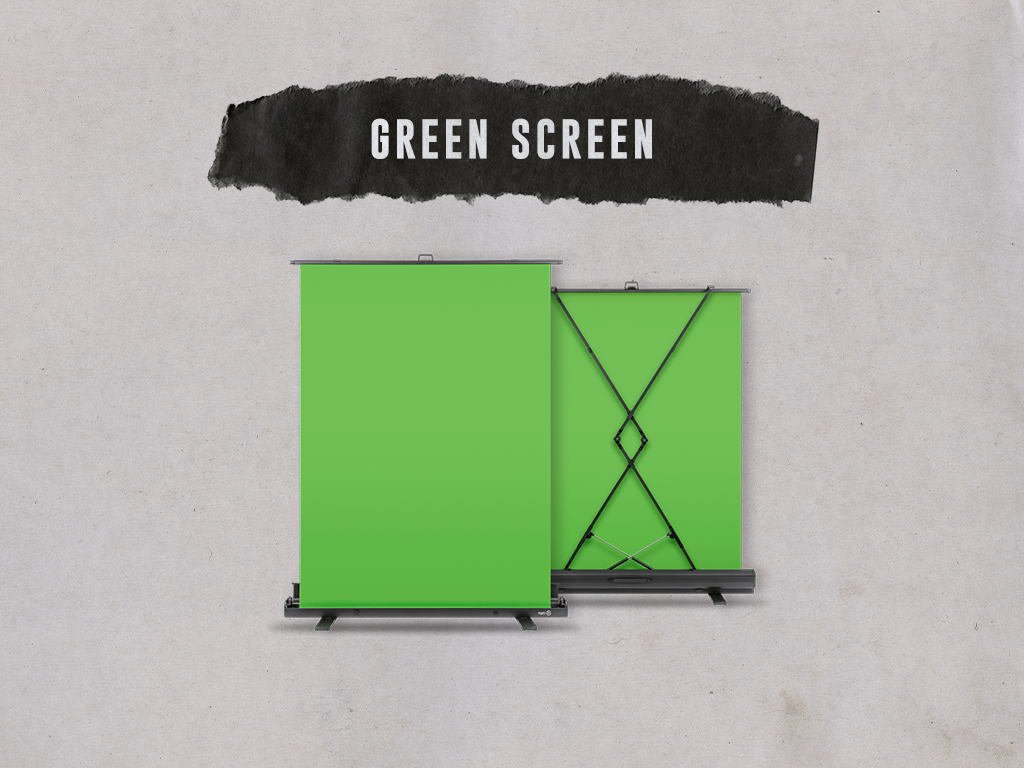 Collapsible green screen / chroma key panel / backdrop - elgato