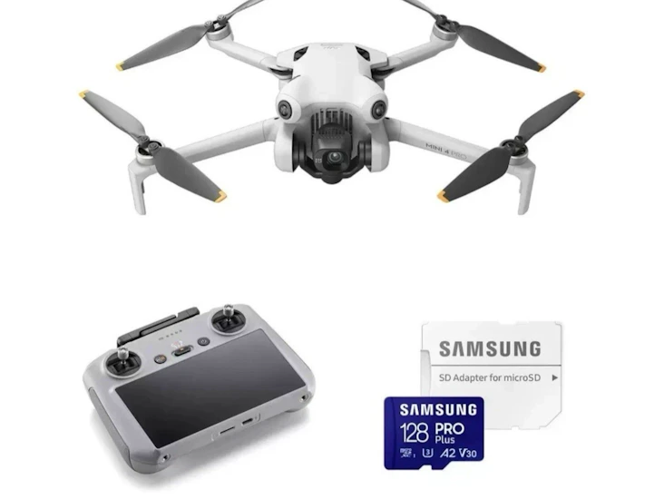 Dji mini 4 pro drone – complete kit with 2 batteries + fast charger + accessories