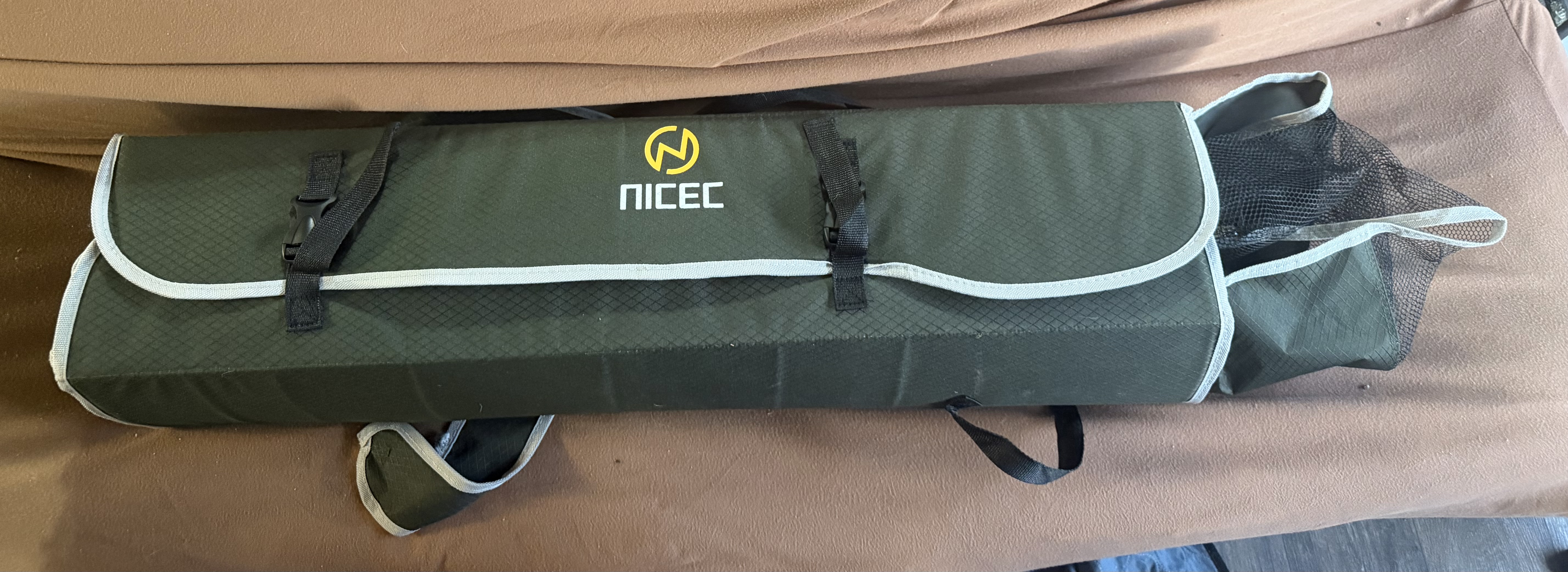 Folding camping chair with canopy & footrest