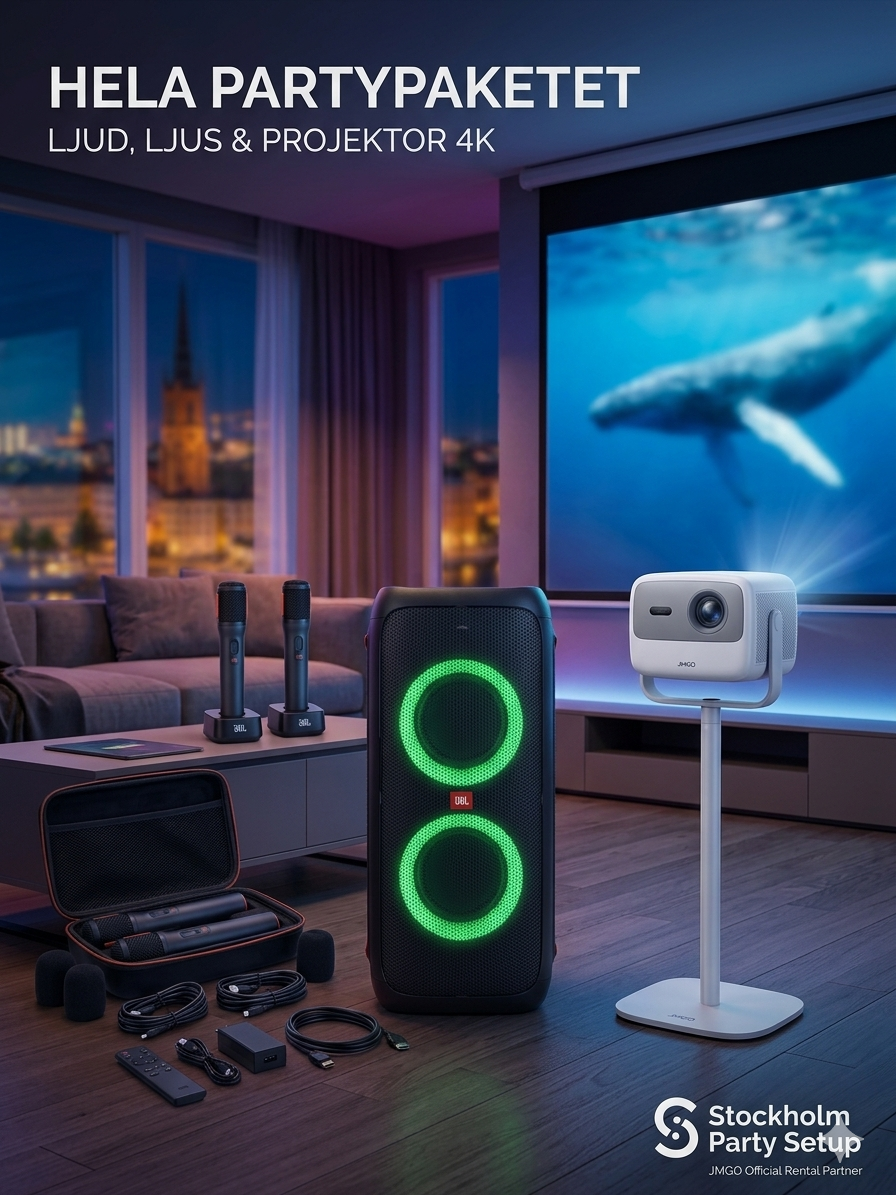 🔥 projektor + ljud + karaoke paket | komplett setup 🎬🎉