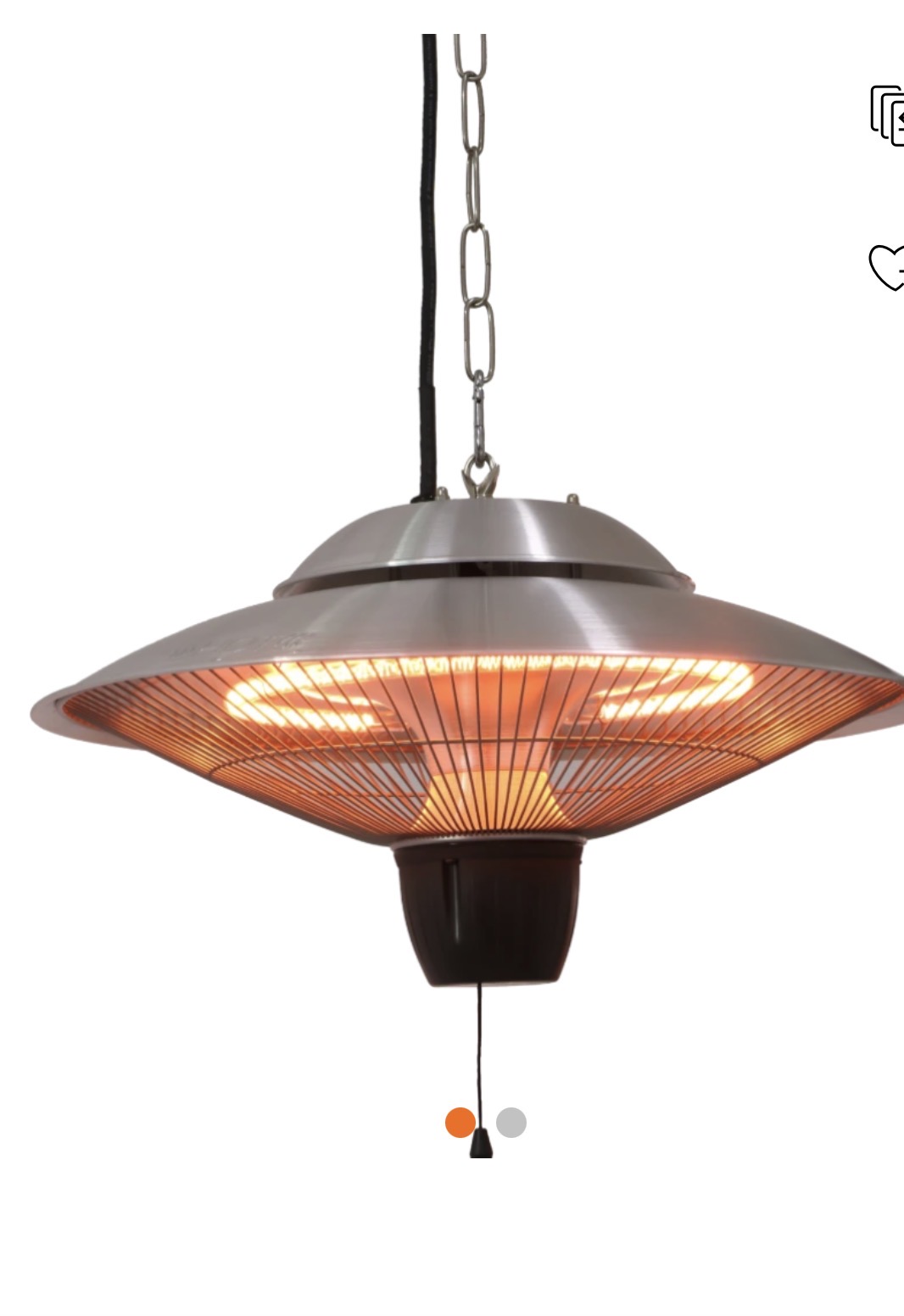 Terrassevarmer 1500 watt 