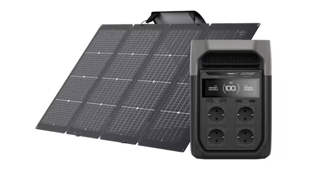 Ecoflow delta 3 med 220w solcellepanel