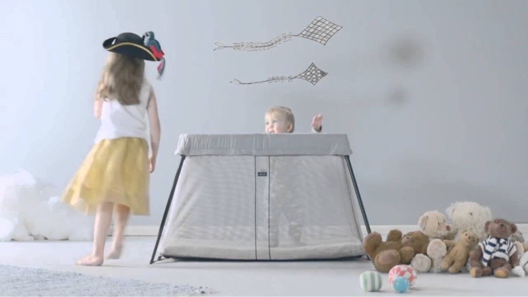 Babybjörn resesäng silver
