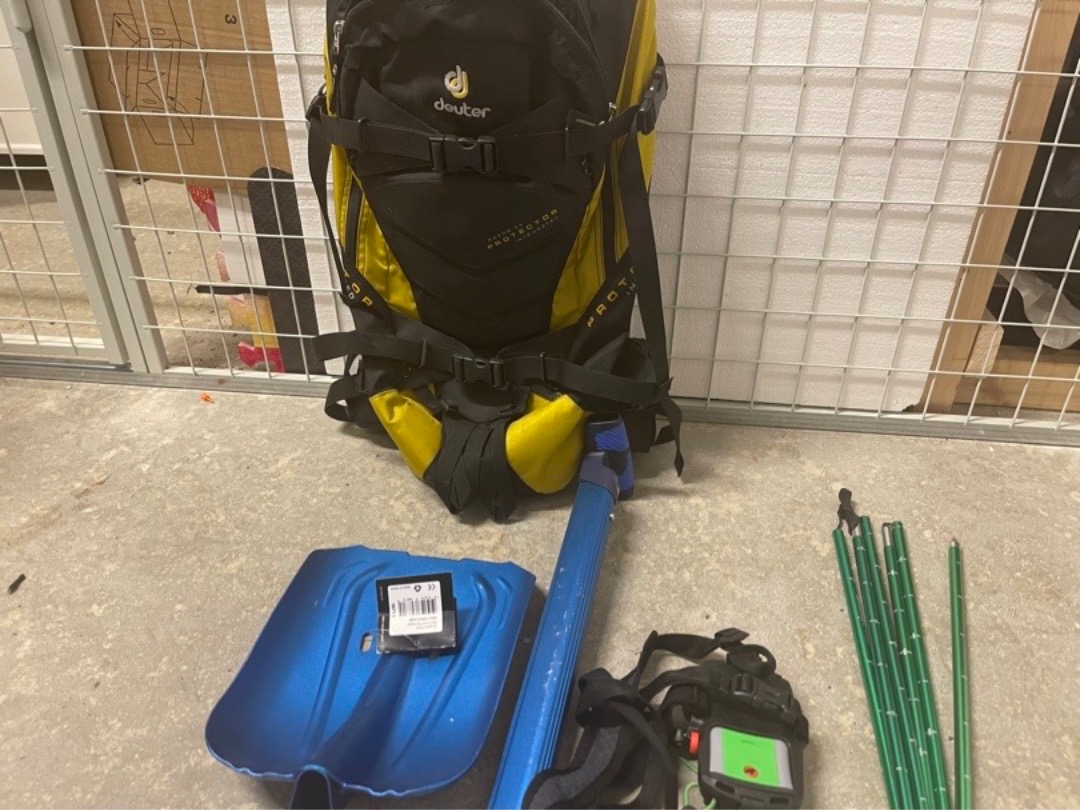 Skredpakke med sekk tilpasset