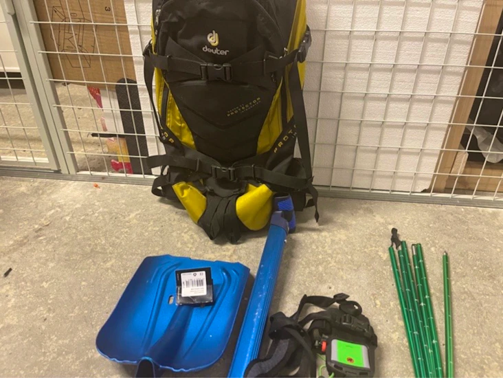 Skredpakke med sekk tilpasset