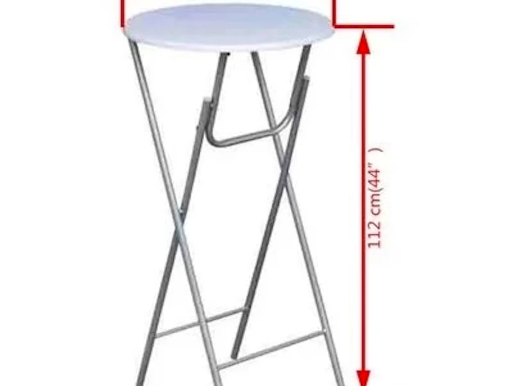 8 st hopfällbara vita ståbord