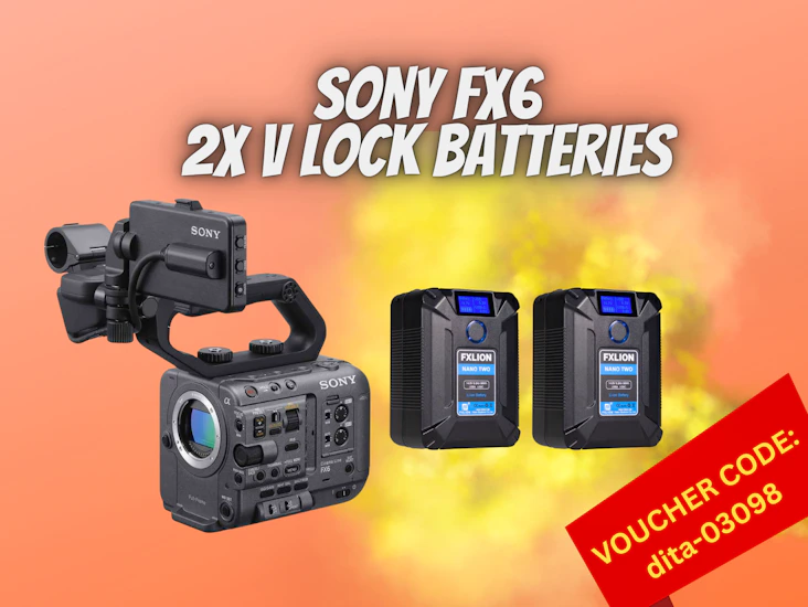 Sony fx6 full-frame cinema camera (body only) + 2x v lock batteries v moun v-lock